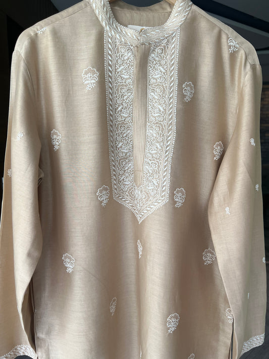 Beige Gala Bootis Kurta