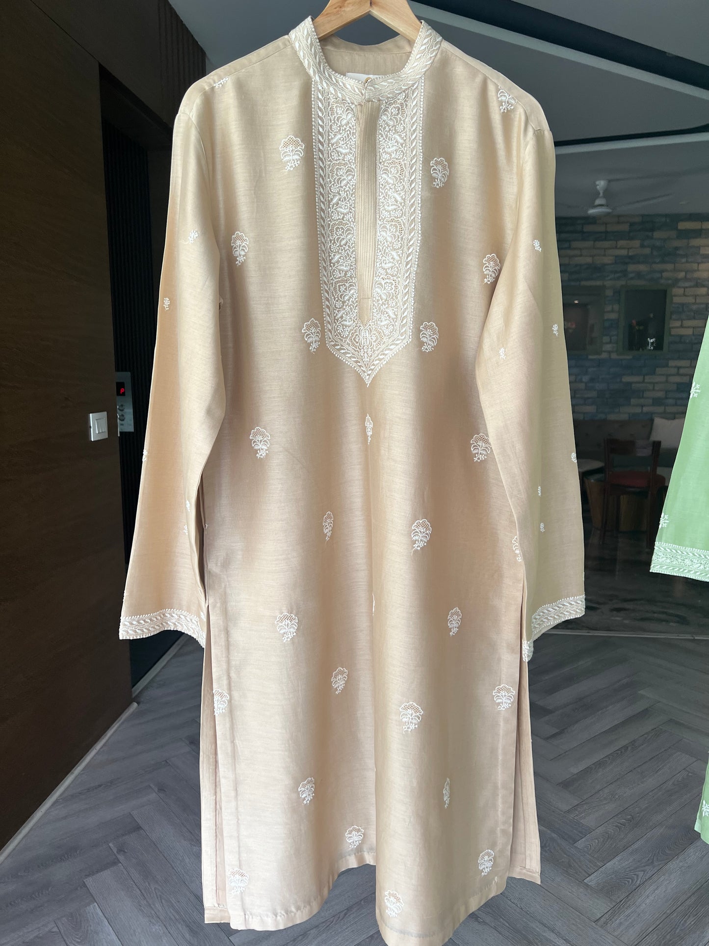 Beige Gala Bootis Kurta