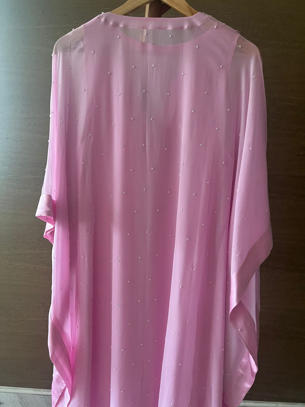 Pink Chikankari Kaftan