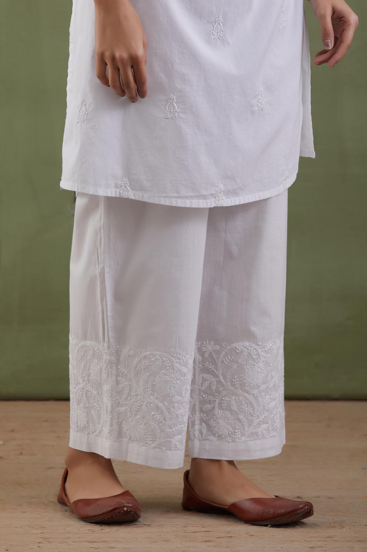 Chikankari Cotton Pants