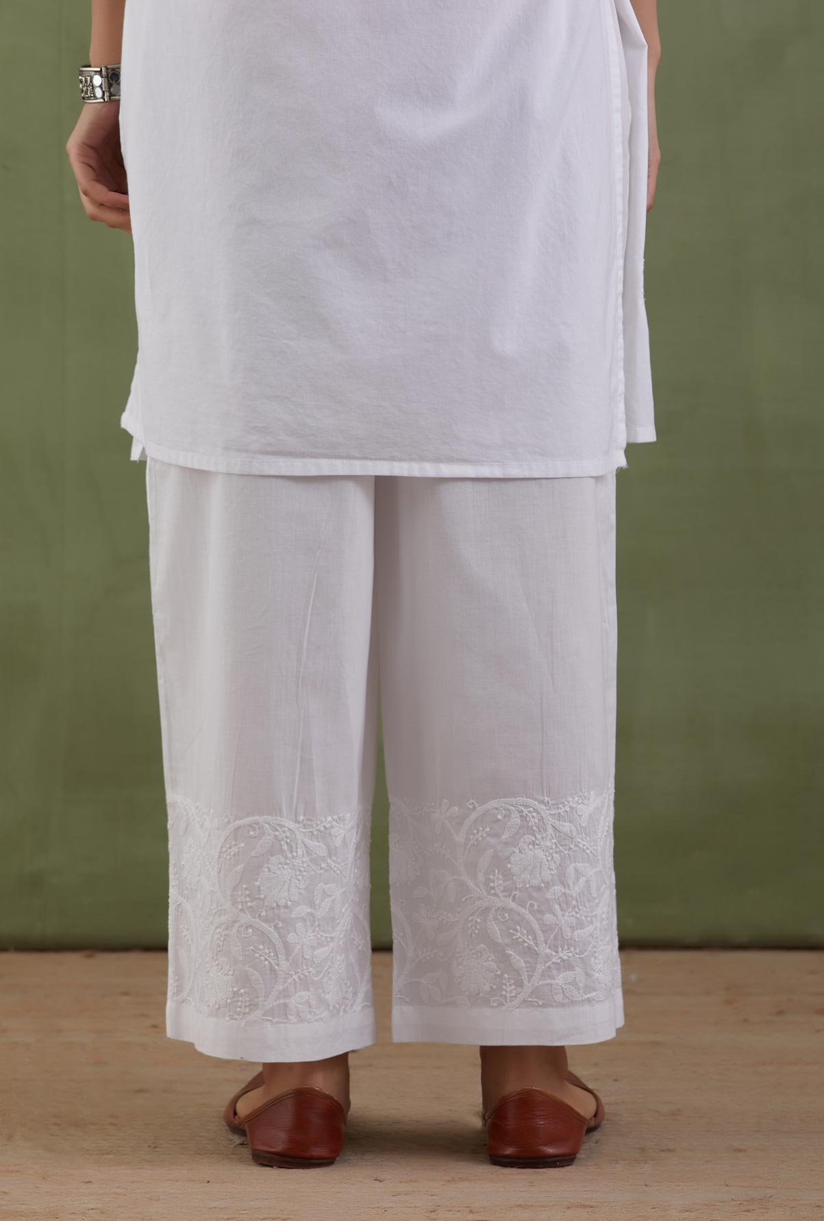 Chikankari Cotton Pants