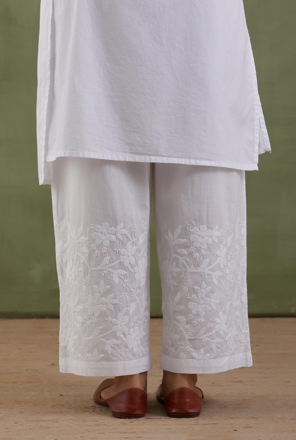 Chikankari Cotton Pants