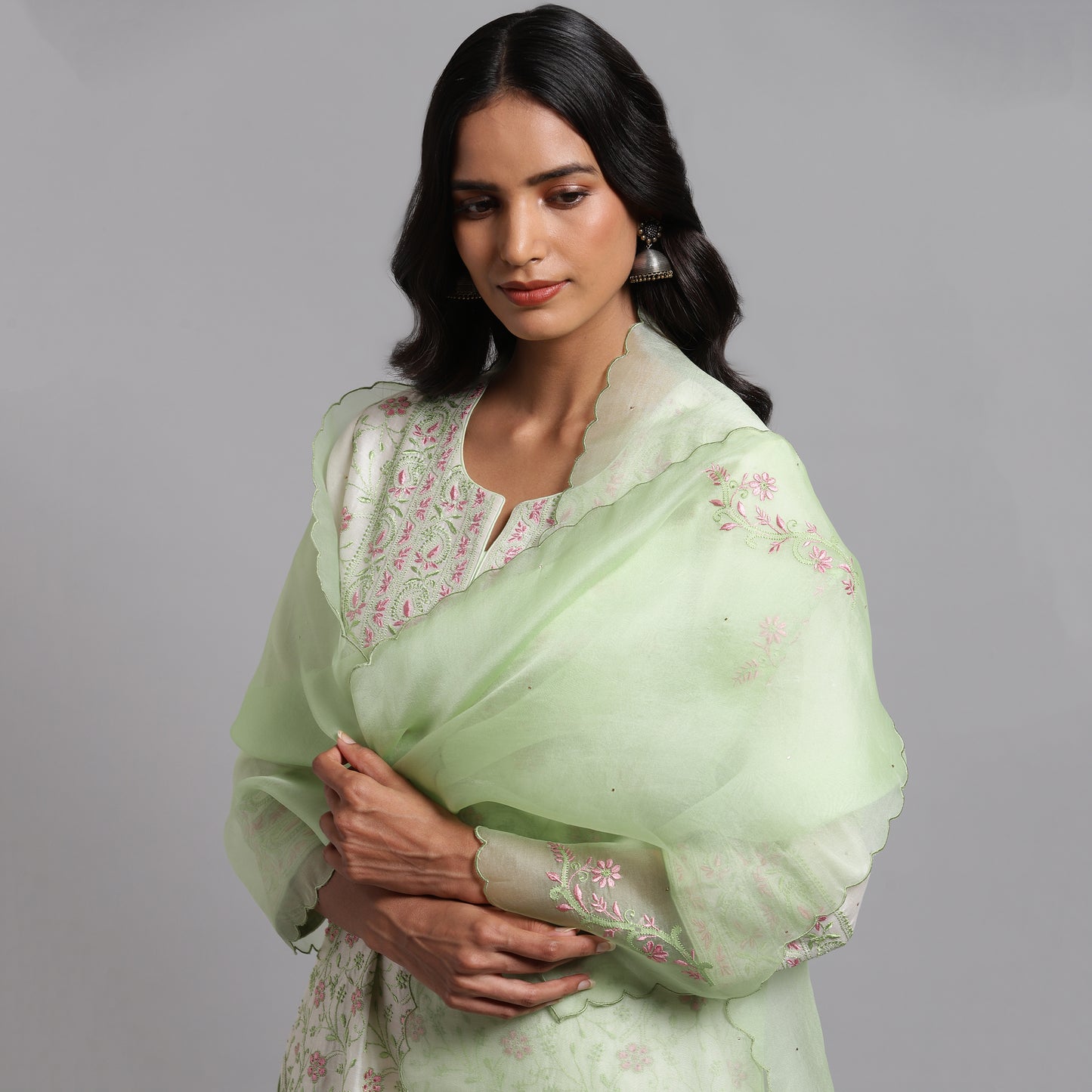 Chikankari And Mukaish Kurta