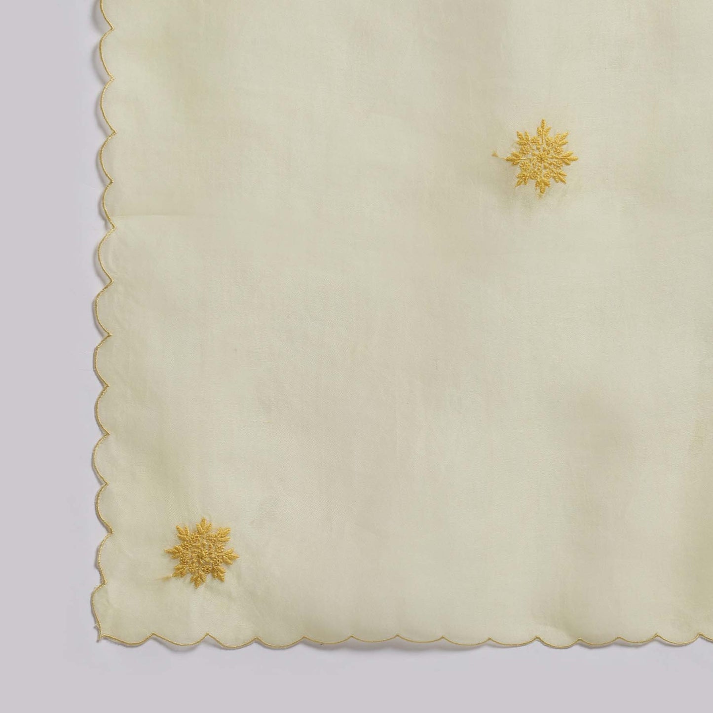 Chikankari Jaal kurta- Yellow