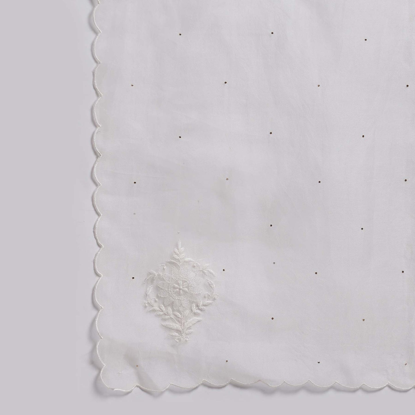 Chikankari Jaal kurta - Coral