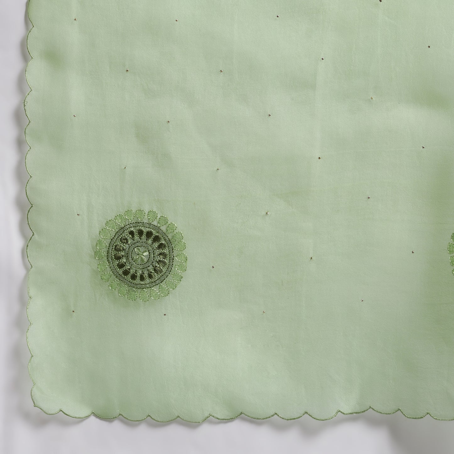 Chikankari Green Jaal Kurta