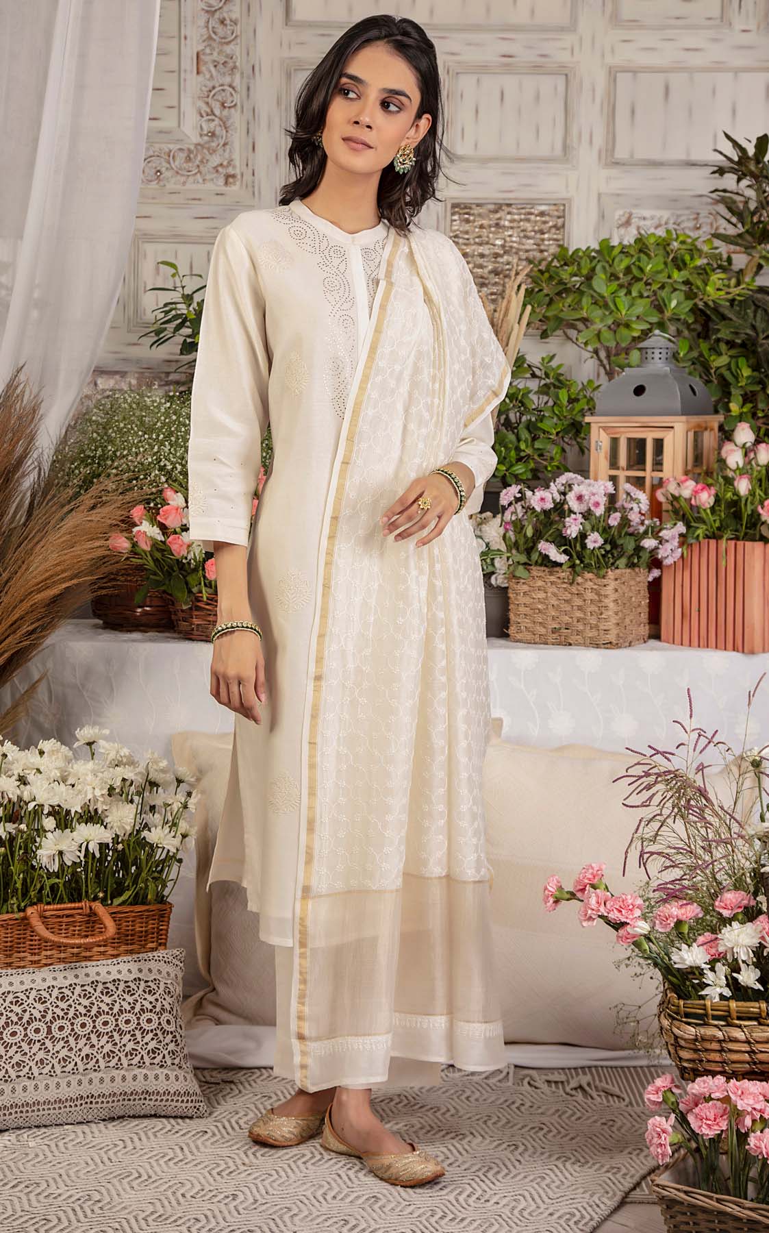 Chikankari Jaal Dupatta
