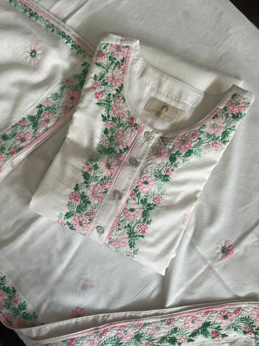 Shaded Rose Mul Kurta Set
