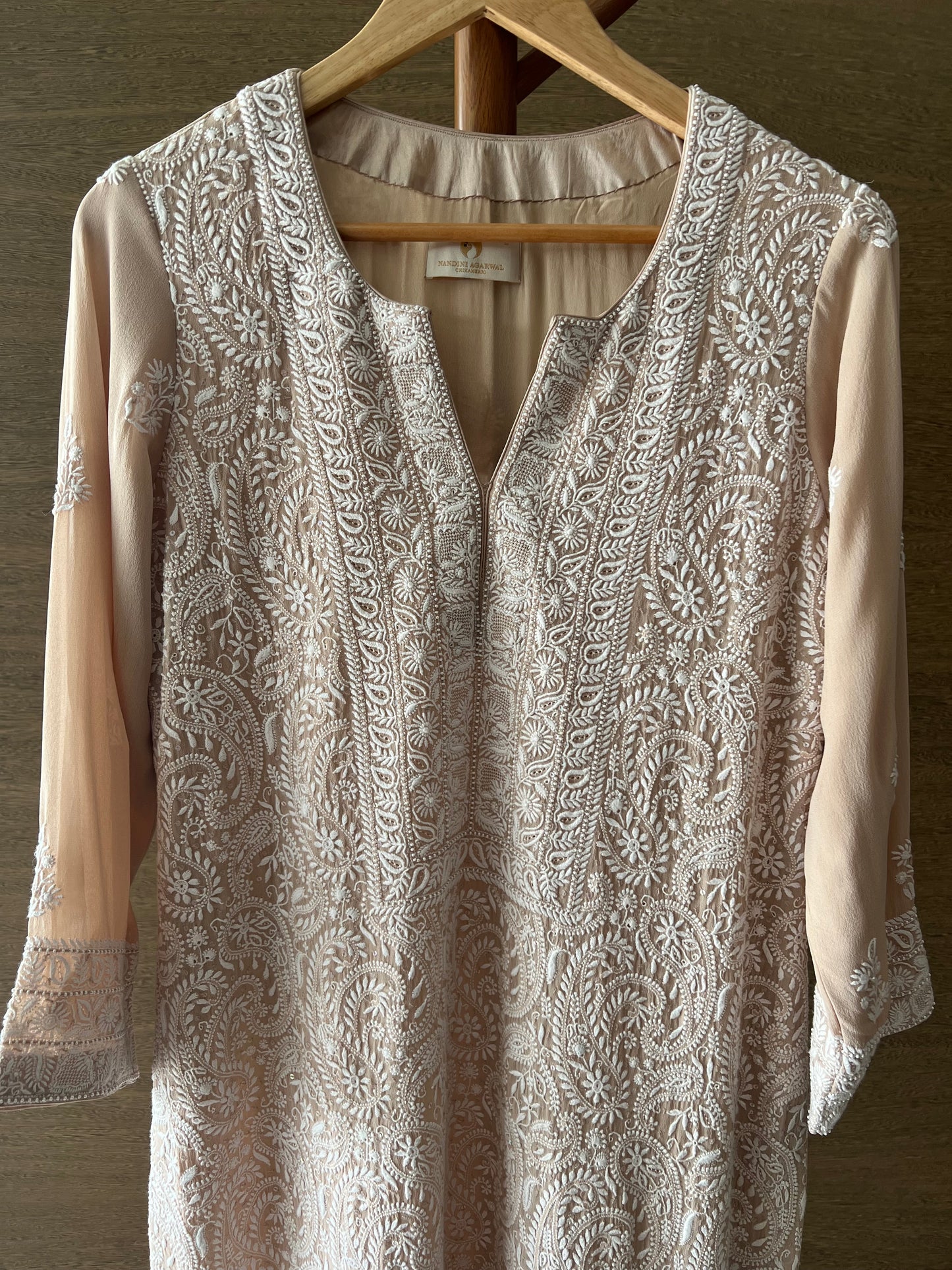 Royal Paisleys Chikankari Jaal Kurta and Dupatta Set