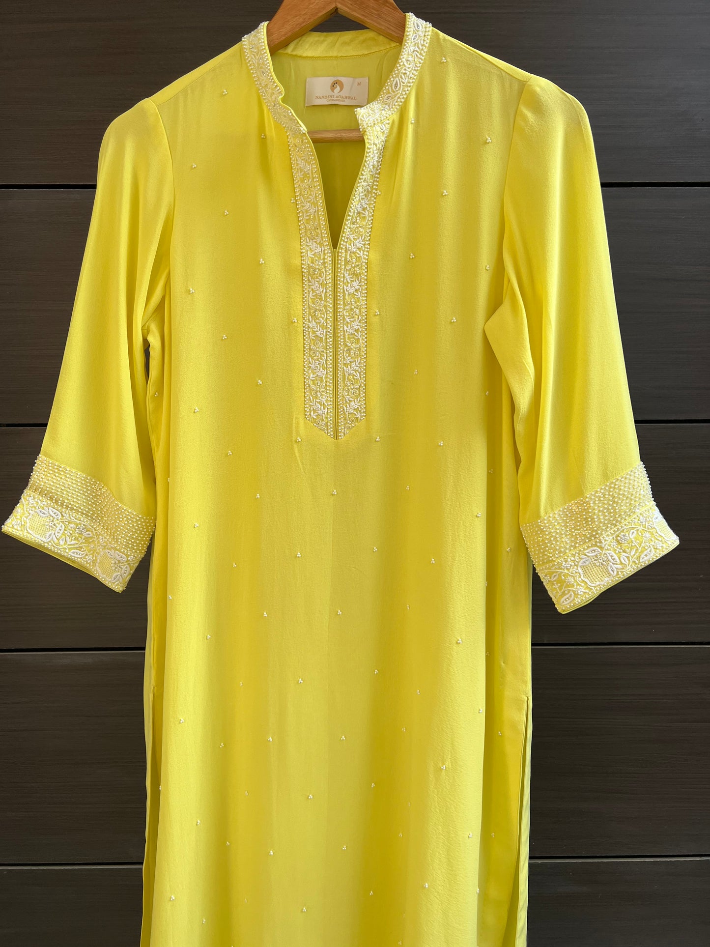 Yellow Chikankari Border Dupatta