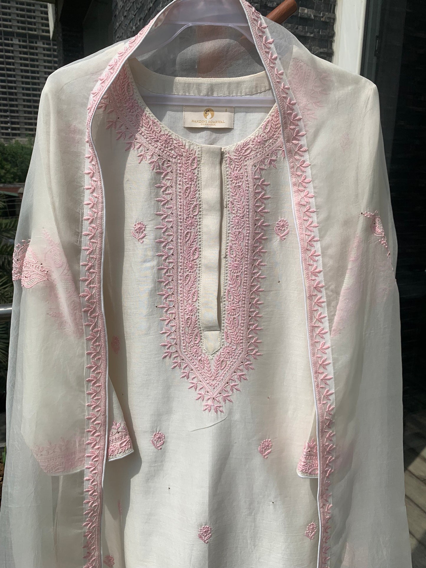 Chikankari Gala Patti and Bootis Kurta & Dupatta