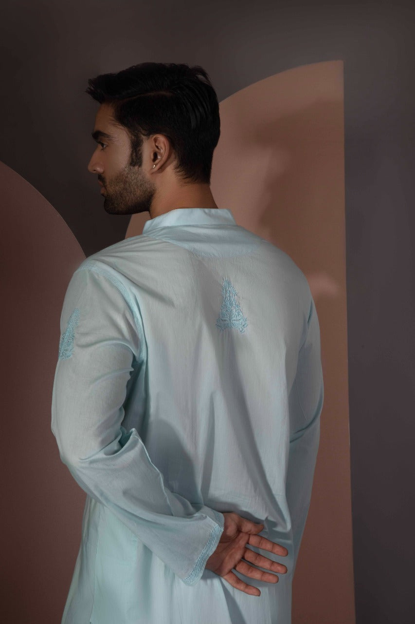 Classic Chikankari Gala Kurta