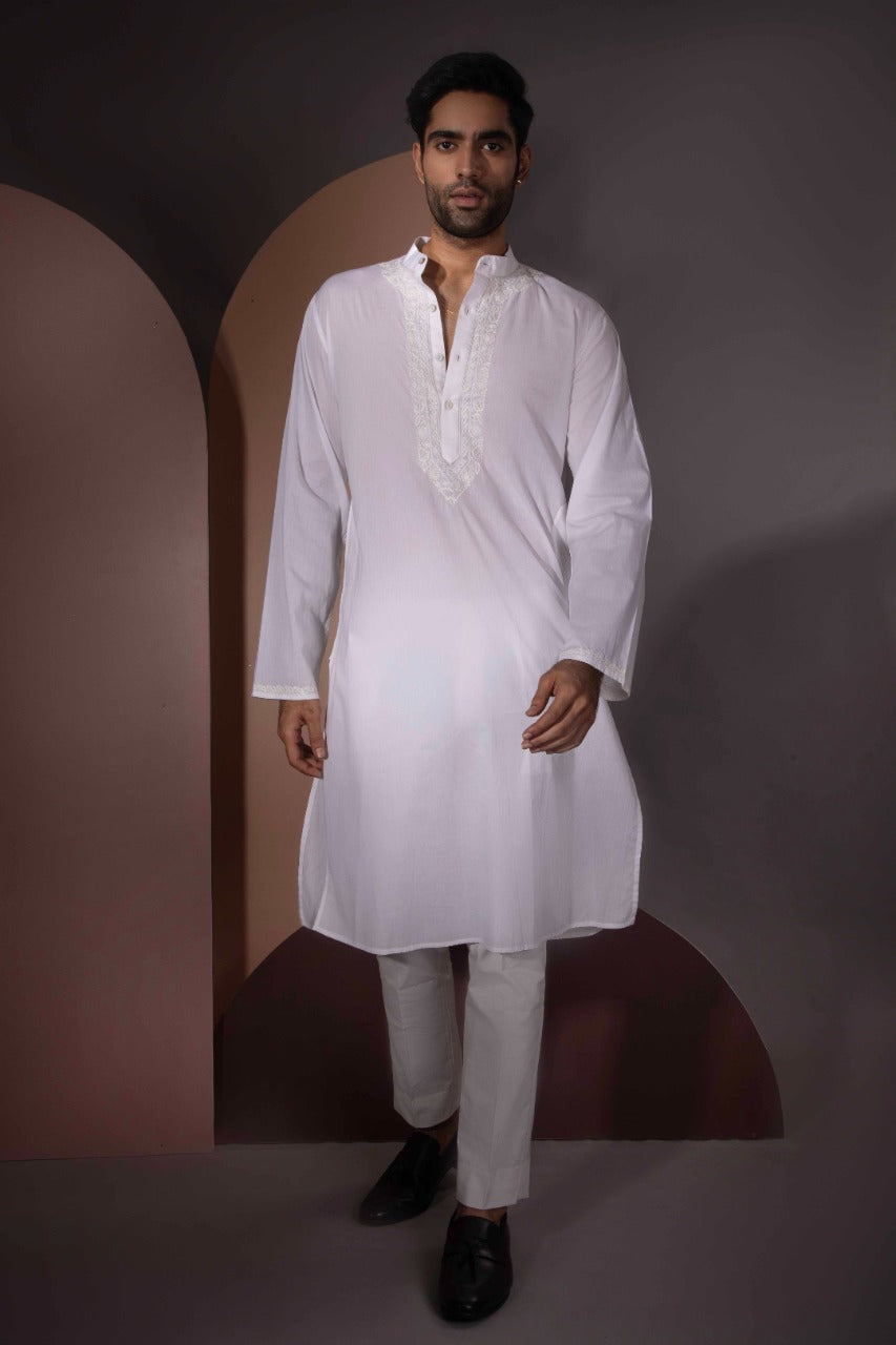Classic Chikankari Jaali Gala