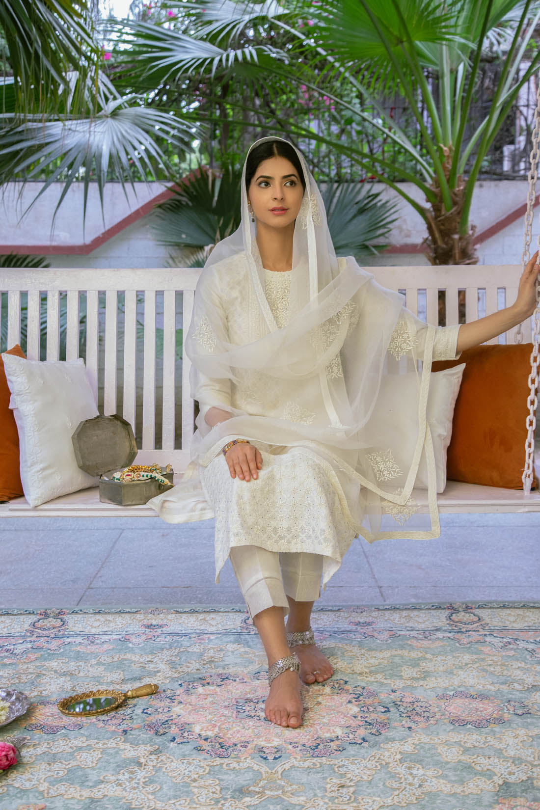 Patang Phool Bootas Dupatta