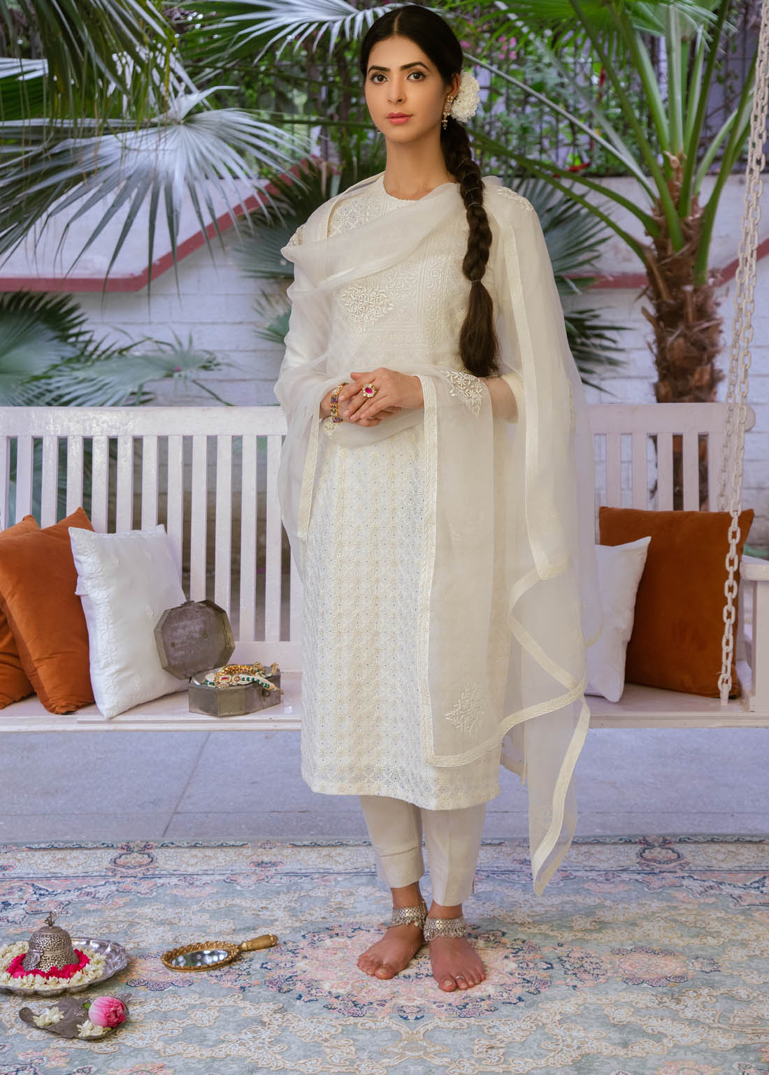 Patang Phool Bootas Dupatta