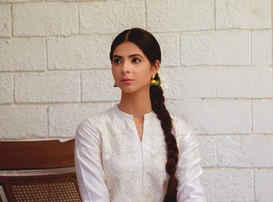 Gulmeher Phool Jaal Kurta