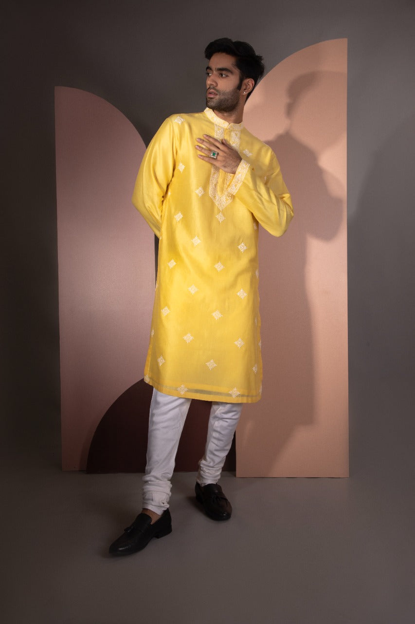 Sunflower Gala Booti Kurta