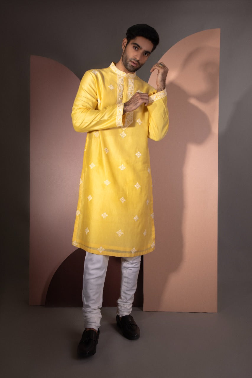 Sunflower Gala Booti Kurta