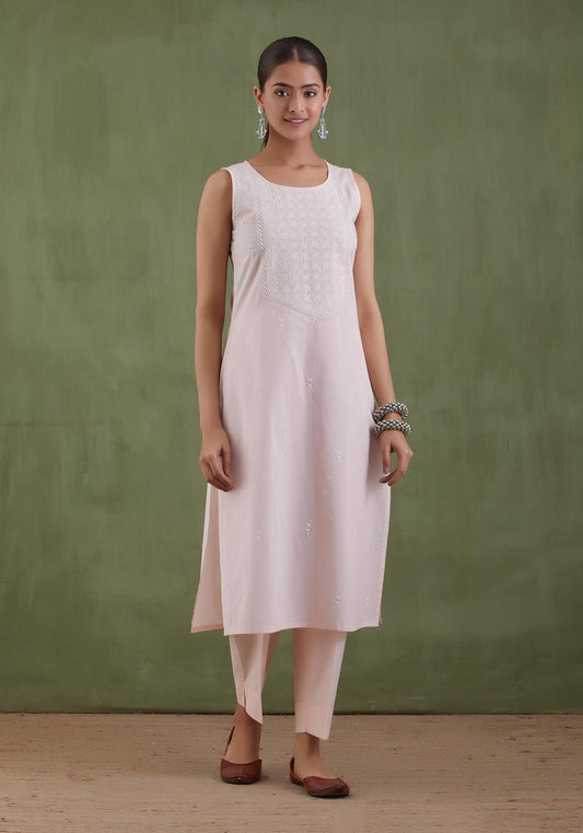 Gulabari Chikanakri Kurta Set