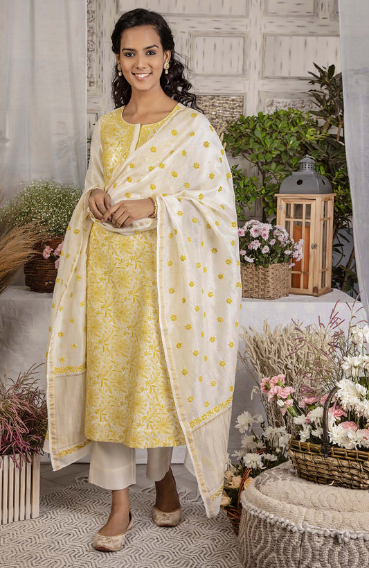 Chikankari And Mukaish Kurta