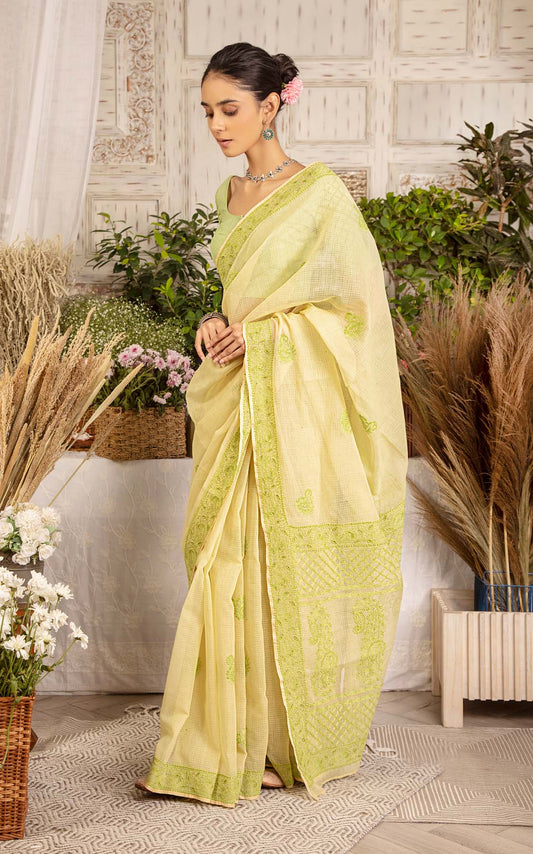 Kota Chikankari And Mukaish Saree