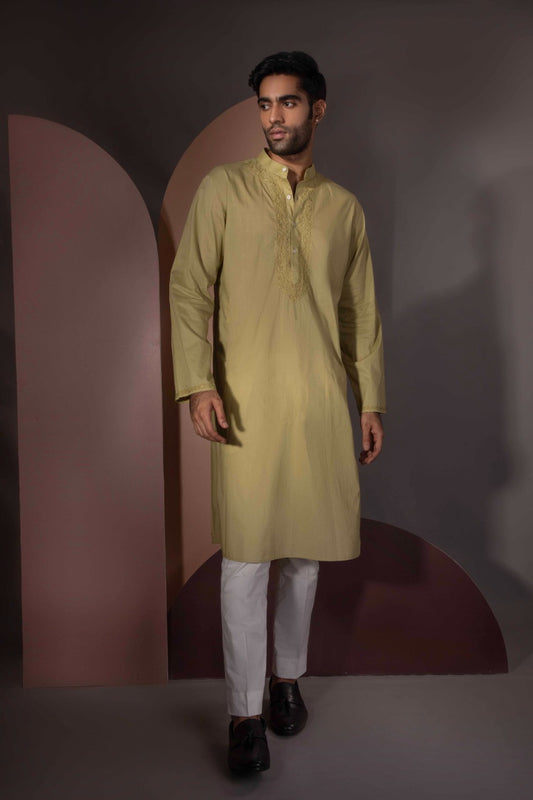 Classic Chikankari Gala Kurta