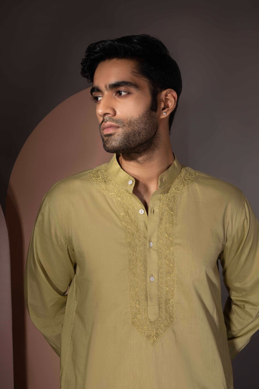 Classic Chikankari Gala Kurta